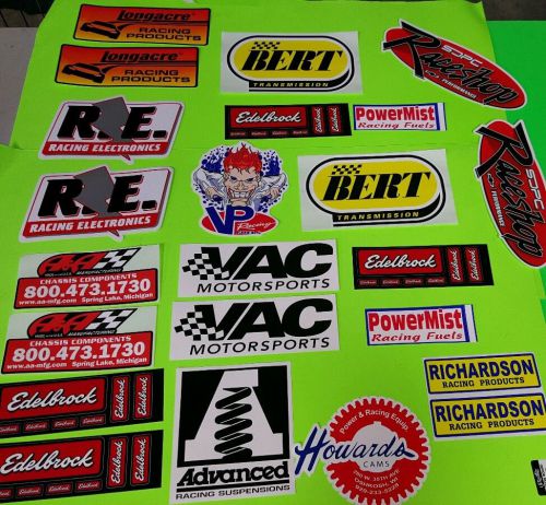 22 race car decals stickers nascar nhra imca ump woo