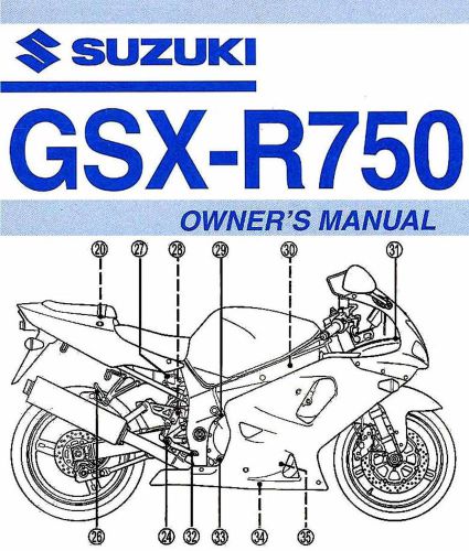 2002 suzuki gsx-r750 motorcycle owners manual -gsx r 750 -suzuki-gsxr750
