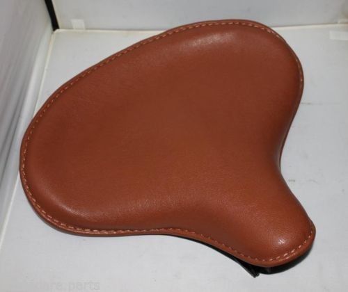 Indian chief scout military civil leather brown seat custom chopper bobber