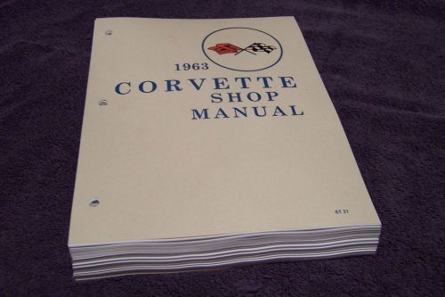 1963 corvette chevrolet split window convertible 327 fuel injection shop manual