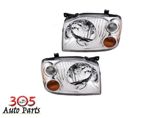 New pair set headlight headlamp assembly for 01-04 nissan frontier pickup truck