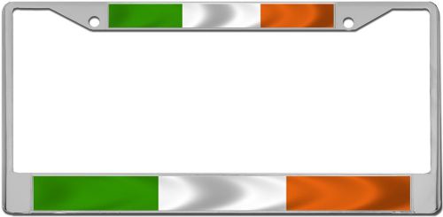 Ireland flag license plate metal frame