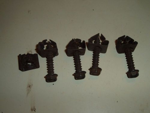 1967 1968 oem used mustang standard arm rest door pull clips and screws 67 68 gt