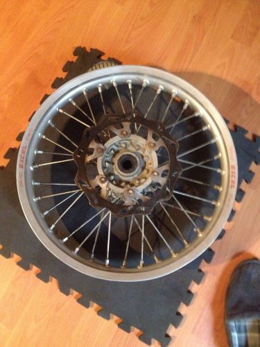 Great condition silver rear excelyamaha yz 250f wheel with hub and spokes-laced