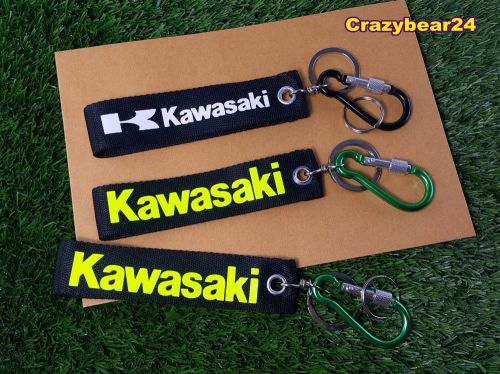 Kawasaki logo d ring keychain key strap key ring aluminum carabiner clip lock
