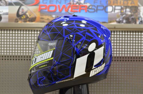 Icon alliance crysmatic street motorcycle helmet blue size xl