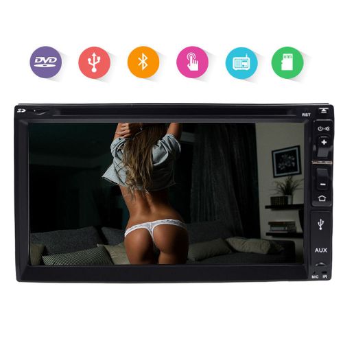 Double 2 din in dash car audio 7&#034; stereo dvd player auto radio bluetooth mp4 mic