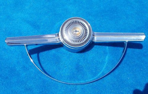 1964 1965 chevelle original steering wheel horn ring and center very nice used