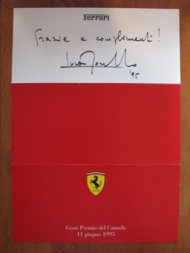 Factory brochure to salute ferrari&#039;s 105gp win &amp;alesi&#039;s 1st and only. #988/95
