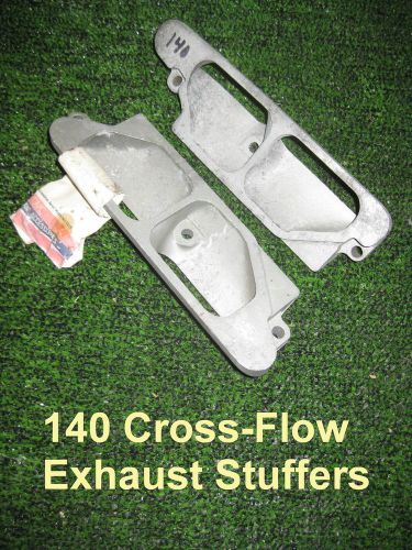 Exhaust &#034;stuffers&#034; pair omc v4-140 hp cross flow used