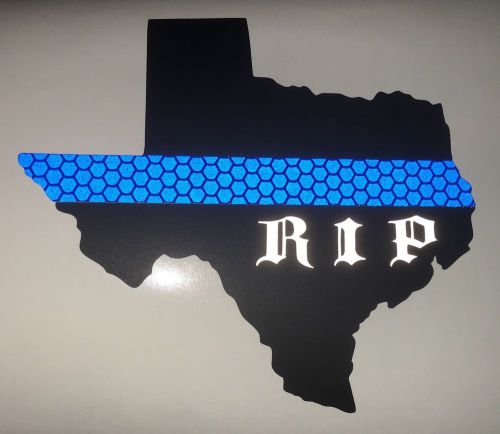 Buy 1 get 1 free texas high intensity blue line decal/sticker  &#034;law enforcement&#034;