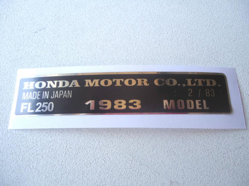 Honda odyssey fl250 fl 250 atv 1983 frame vinyl decal sticker