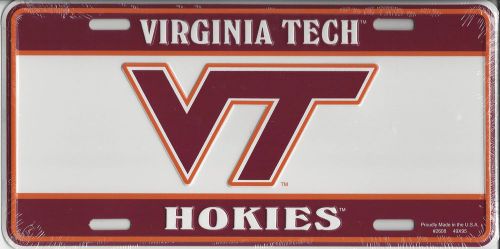 Virginia tech hokies embossed license plate