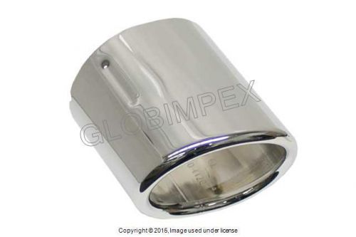 Bmw (2001-2006) exhaust tip chrome right (pass. side) genuine + 1 year warranty