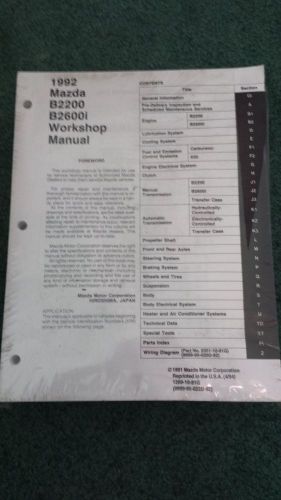1992 b2200 b2600i mazda workshop manual
