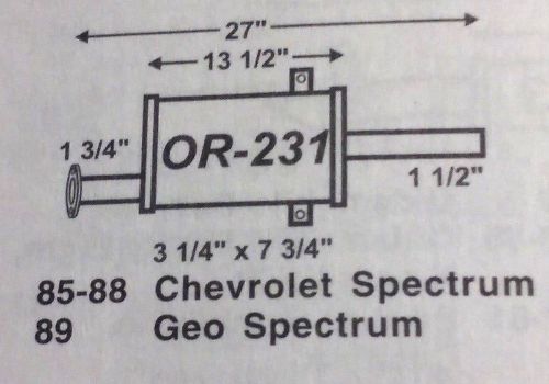 Imco or 231 85-88 chevrolet spectrum, 89 geo spectrum, and 85-89 isuzu i-mark