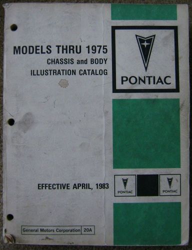 Free shipping! pontiac chassis &amp; body parts catalog gto firebird trans am 455 sd