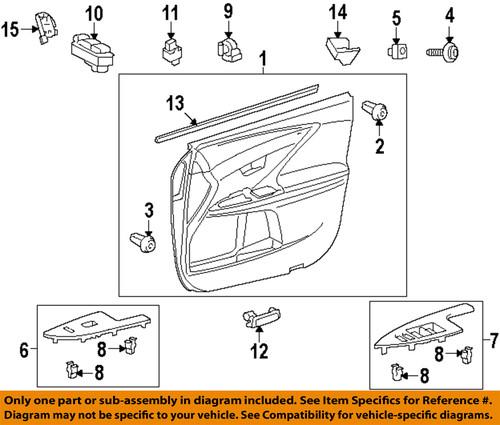 Toyota oem 6766306010 front door-corner cover