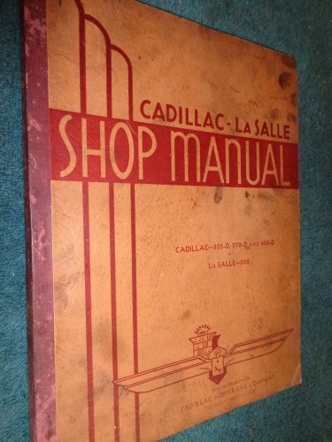 1935 cadillac and lasalle shop manual v-8 / v-12 / v-16 models / original book