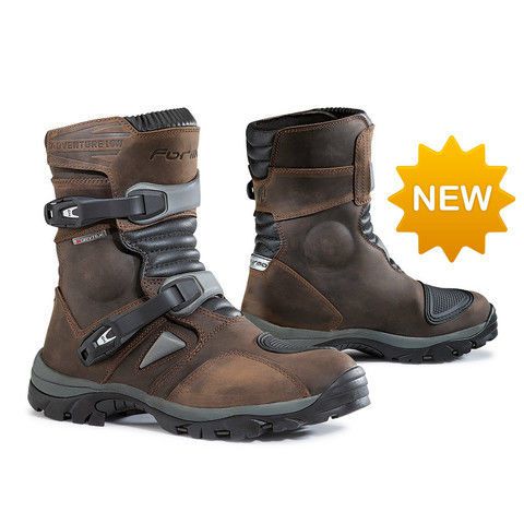 Forma adventure boots low short touring dual sport motorbike brown shorty