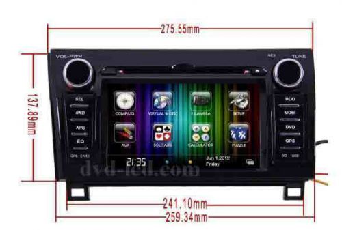 2007-2013 toyota tundra navigation car dvd gps player radio tv ipod stereo bt tv