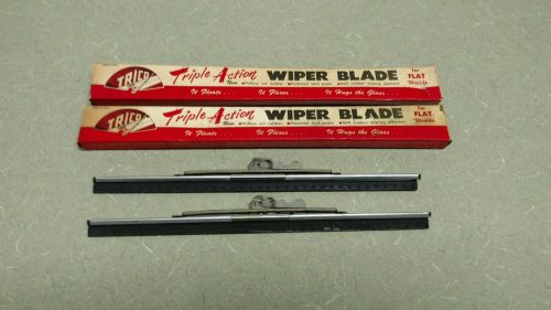 Pair trico tau-9&#034; triple action wiper blades for flat &#039;shields  used in package