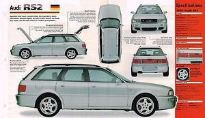 Audi rs2/r.s. 2 spec sheet/brochure/prospekt:1994,1995,