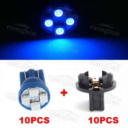 10x ice blue t10 194 led lights instrument panel lamp dashboard speedometer