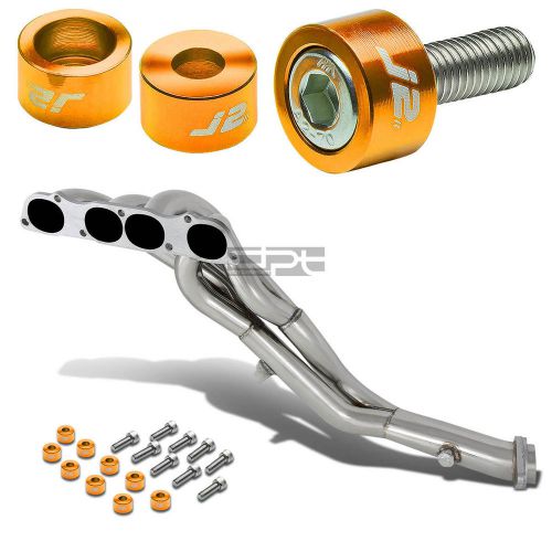 J2 for s2k ap1/ap2 f20/f22 exhaust manifold 4-2-1 header+gold washer bolts