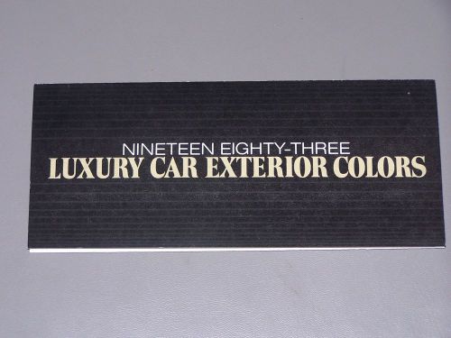 1983 luxury exterior colors paint brochure lincoln &amp; continental &amp; mark vi
