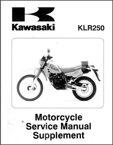 1985-2005 kawasaki klr250 service repair manual cd   -   klr 250 klr600 600