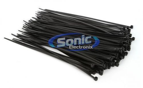 New! xscorpion ct8 black nylon 8&#034; cable management zip ties (pack of 100)