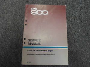 1986 saab 900 b202i 16 valve injection engine supplement service repair manual