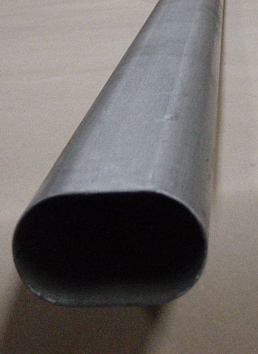 3.5 inch oval exhaust tubing, 8 foot straight 304 ss stainless