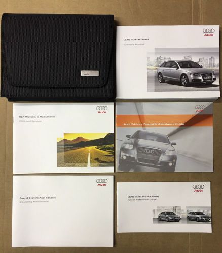 2009 audi a4 avant owner&#039;s manual with case