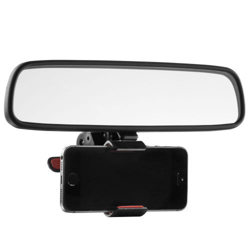 Mirror mount car electronics bracket - iphone, android, samsung, apple
