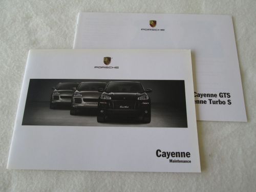 2009 porsche cayenne s gts turbo service booklet &amp; owner&#039;s manual supplement