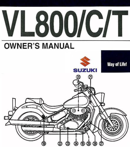 2009 suzuki vl800/c/t boulevard c50 motorcycle owners manual -intruder volusia