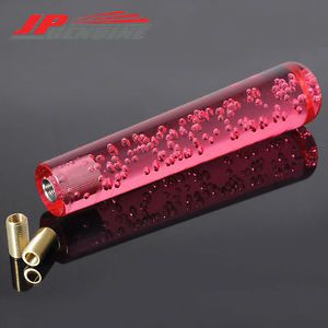 200mm jdm/vip style round bubble mt/at shifter shift knob red fit universal 3