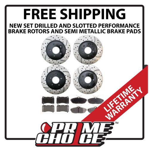 Front &amp; rear performance rotors &amp; semi metallic pads with lifetime warranty