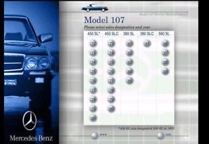 Mercedes 107 factory service &amp; repair manual 380sl 380slc 450sl 450slc 560sl