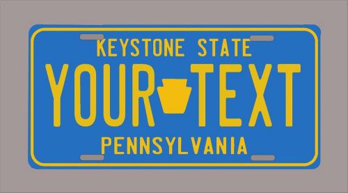 Pennsylvania custom novelty license plate-your name or text 6&#034;x12&#034; a