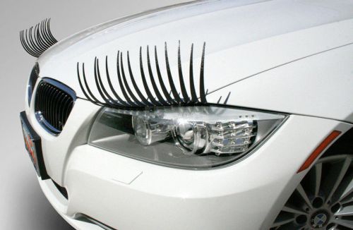 Black car headlight eye lash eyebrow accessories 3m sticker suitable for any car
