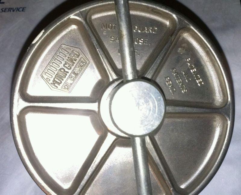 Motor guard oil cleaner canister external keg  original 50s 60s 