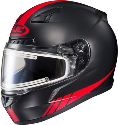 Hjc cl-17 streamline - electric snowmobile helmet - matte black/red