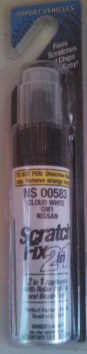 Nissan touchup paint 1/2 oz pen &amp; brush ns00583 qm1 cloud white  nip