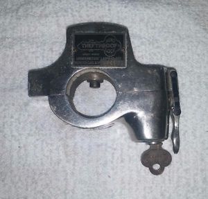 Antique auto nos  theft proof simplex nickel plated steering wheel lock