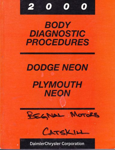 2000 dodge plymouth neon diagnostic service manual