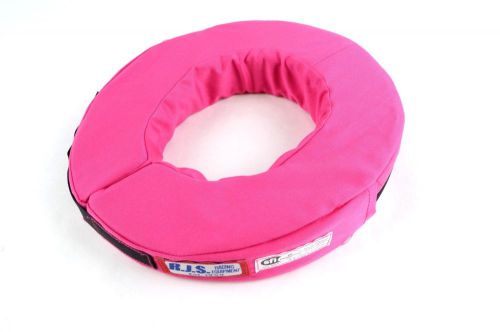 Rjs racing sfi 3.3 helmet support pink 360 circle adult neck brace 11000405