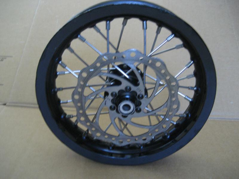 Mini-bike front wheel with disk brake